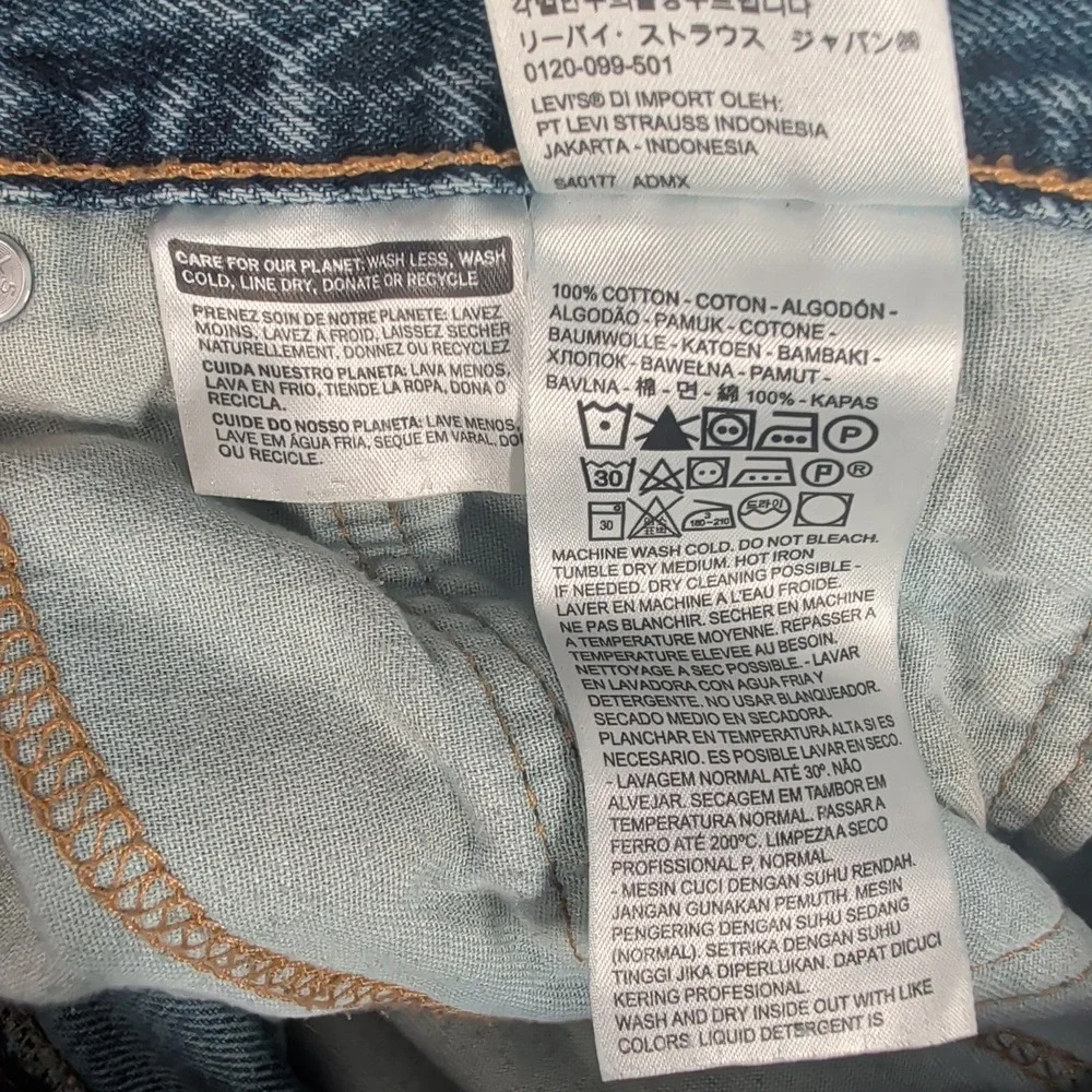 Levi's 505 Jeans Mens 36x29 Blue Regular Fit Straight Leg Denim Casual Everyday